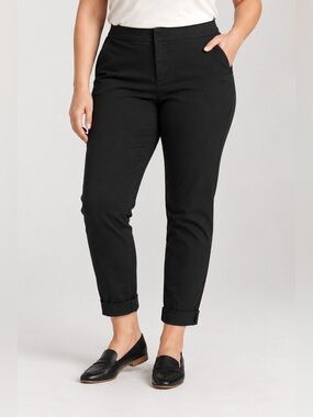 Old Navy Pixie Skinny Pants Women's 16 Petite Black High Rise Ankle Cuffed